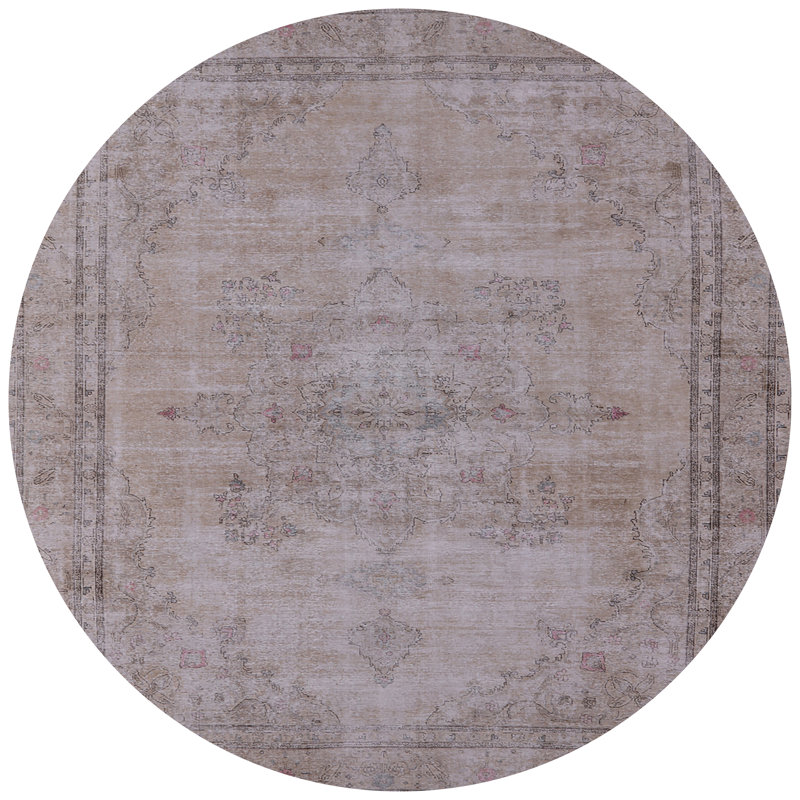 Tapis oriental brun Sachiko, Rond 8 pi