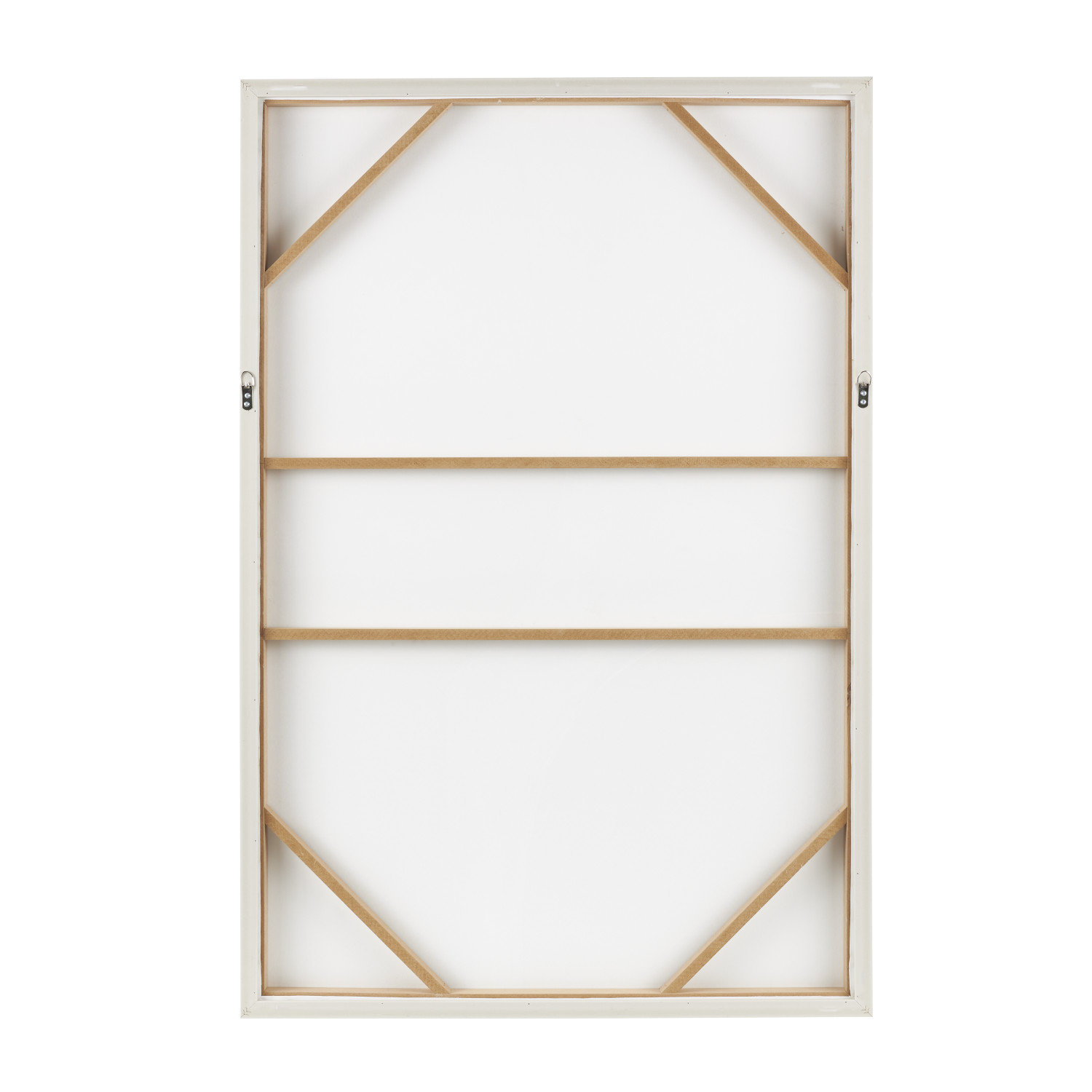 Adah Framed On Wood Minimalistic, White