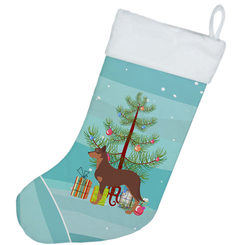 Chaussette de noël joyeux de noël, Kelpie australien