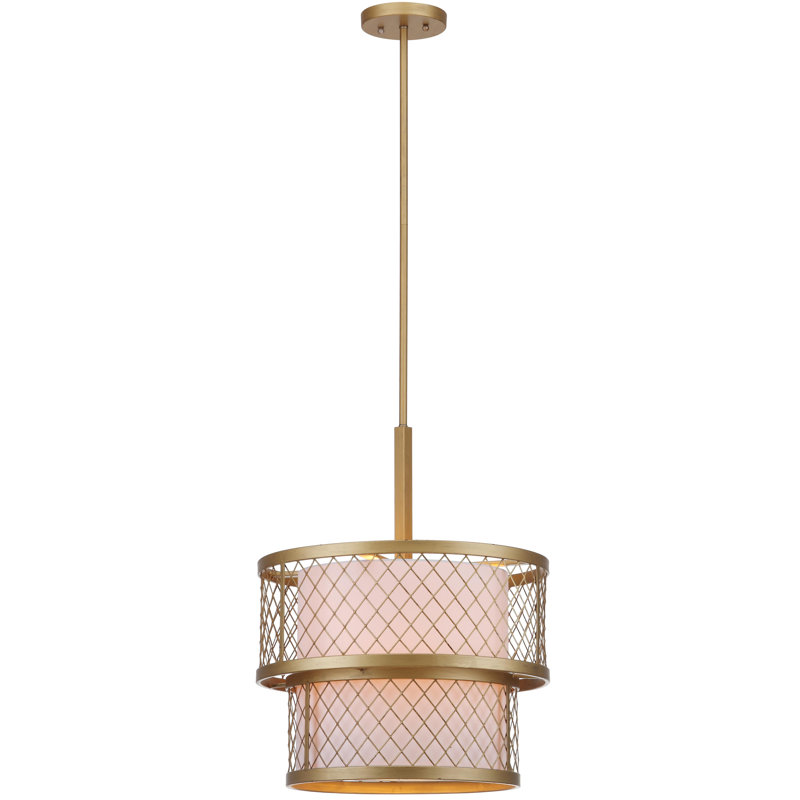 Luminaire suspendu tambour simple à 1 lumière Aquilae
