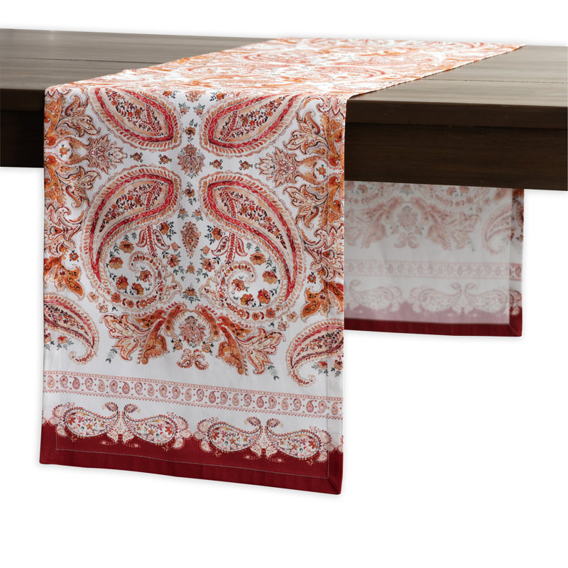 Paisley 100% Cotton Table Runner, 72" x 14.5"