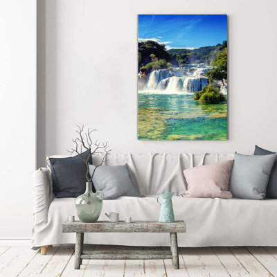 Waterfall Krka - Wrapped Canvas Print
