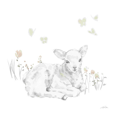 «Spring Lambs III Neutral» par Katrina Pete - Peinture