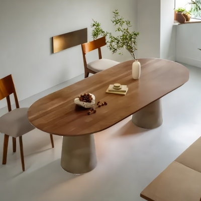 Nordic style oval dining table