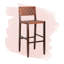 Tabouret de bar et de comptoir Saide-531390580