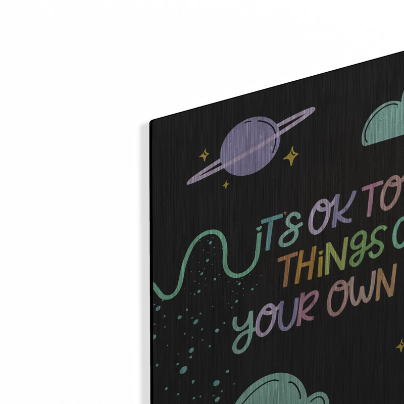  «It's Ok To Do Things At Your Pace» par Club Daydream, art mural en métal, 12 po x 12 po, H 12 po x l 12 po