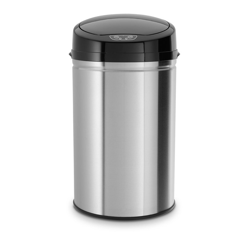 Stainless Steel 30 Litre Motion Sensor Trash Can, Inox Silver