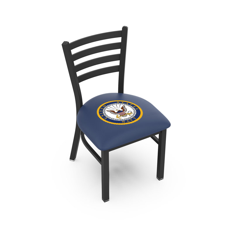 Upholstered Metal Side Chair, U.S. Navy