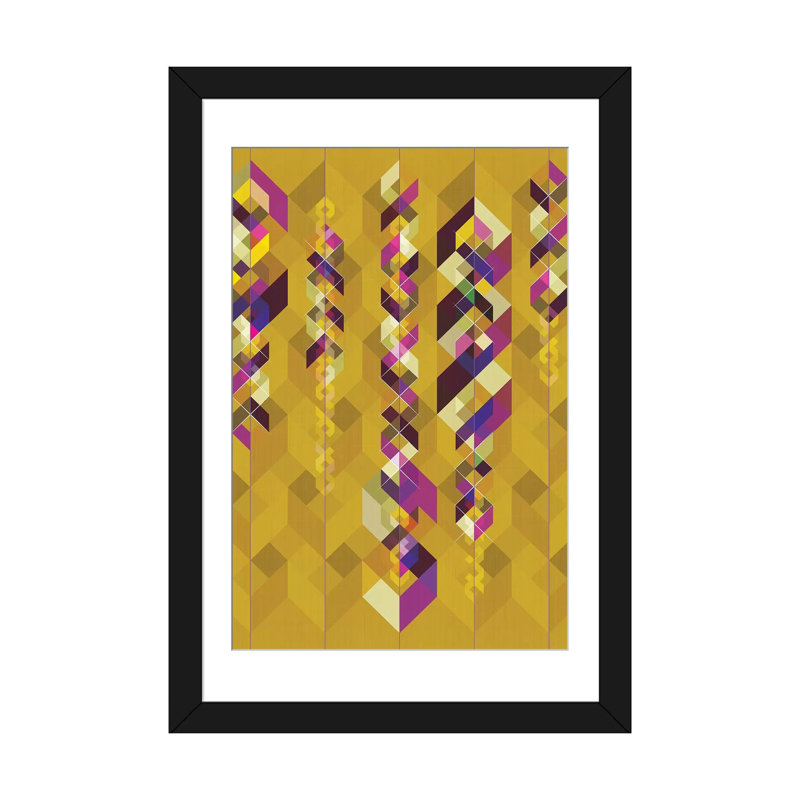 « dna », impression sur toile, H 24 po x l 16 po x P 1 po, Papier avec cadre noir, Blanc