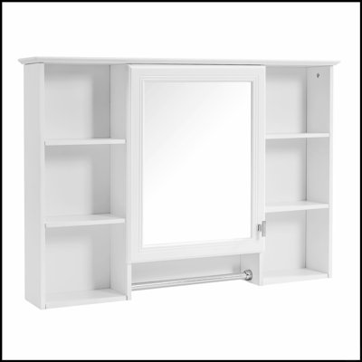 Armoire de salle de bain 3 en 1 avec tablette réglable, porte à fermeture en douceur et miroir haute définition pour meubles-lavabos modernes