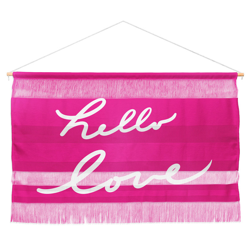 Suspension murale bonjour love glamour, H 32 po x l 47 po