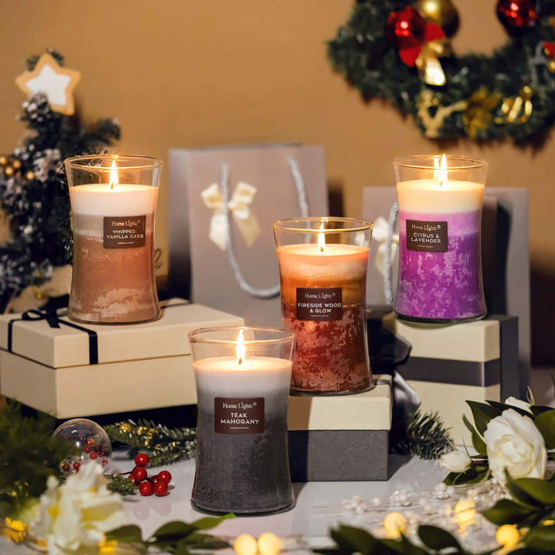 Bougies parfumées Fireside Wood & Glow, 3 couches, Fireside Wood & Glow, 3-Layer Scented Candle
