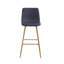 Upholstered Counter Stool with Metal Frame-471388998
