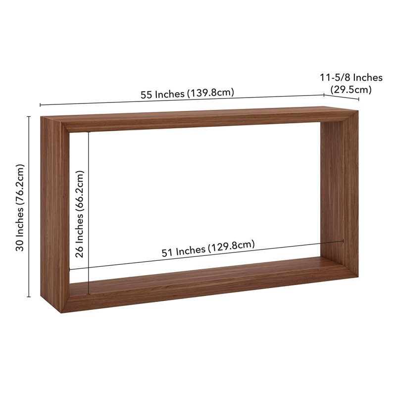 Amberg 139.8cm Console Table, Satin Walnut