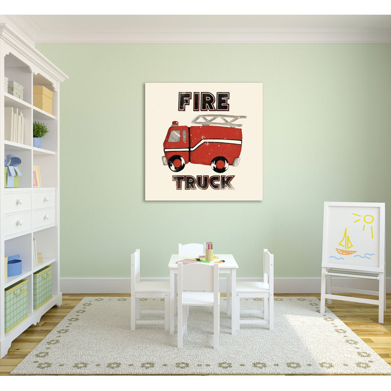«Fire Truck», toile tendue par Jace Gray, H 18 po x l 18 po x P 1,5 po