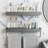 2-Tier Floating Wall Shelf With Removable Hooks-1505605396
