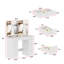 Coiffeuse de maquillage moderne avec miroir lumineux et rangement solide-177640185