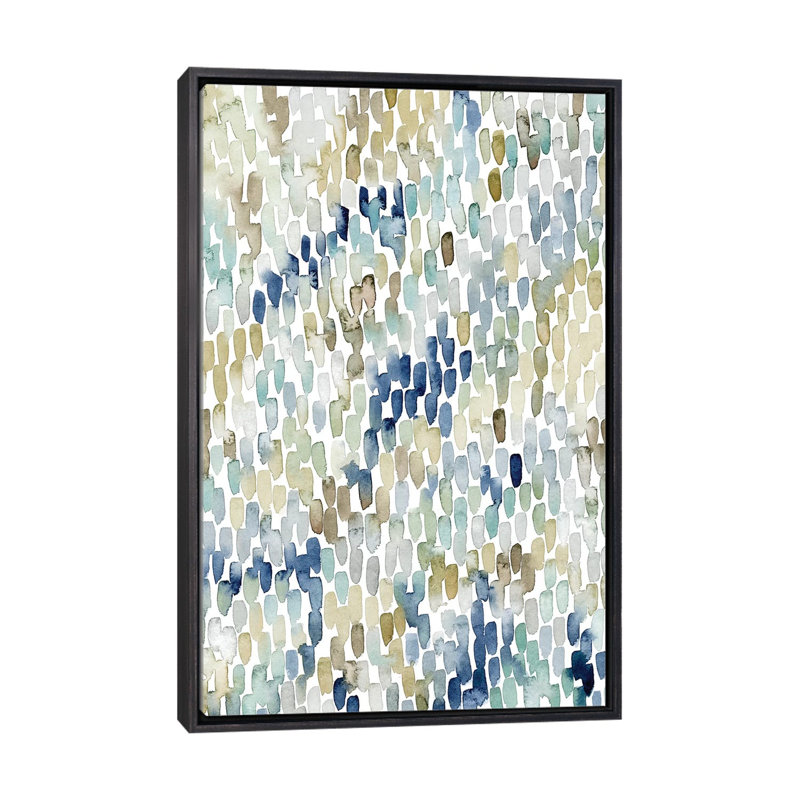 «River Wavelet I» par Grace Popp - reproduction d'art, H 26 po x l 18 po x 1,5 po, Toile avec cadre noir patiné, Pas de tapis