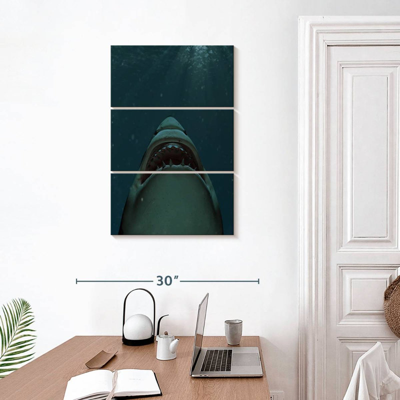Jaws Of Great White Shark, 32" H x 20" W