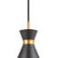 Mini-luminaire suspendu 1 lumière Modley - largeur de 7 po - noir mat