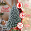 Arbre de Noël enneigé 4 pi avec aiguilles de pin et feuilles d'eucalyptus, 404 pointes, branches articulées, base en métal - arbre artificiel enneigé