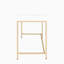 White High Gloss And Gold 2-Drawer Writing Desk
