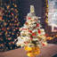 Arbre de Noël de bureau, mini arbre de Noël artificiel de 24 pouces avec guirlandes lumineuses à DEL, décorations suspendues, petit arbre de Noël avec lumières, pour des décorations de Noël festives