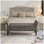 Banc de lit 51,5 po avec velours de rangement-672095694