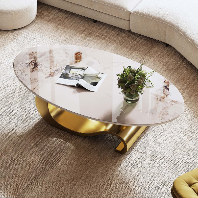 Table basse 49,2 po, Doré