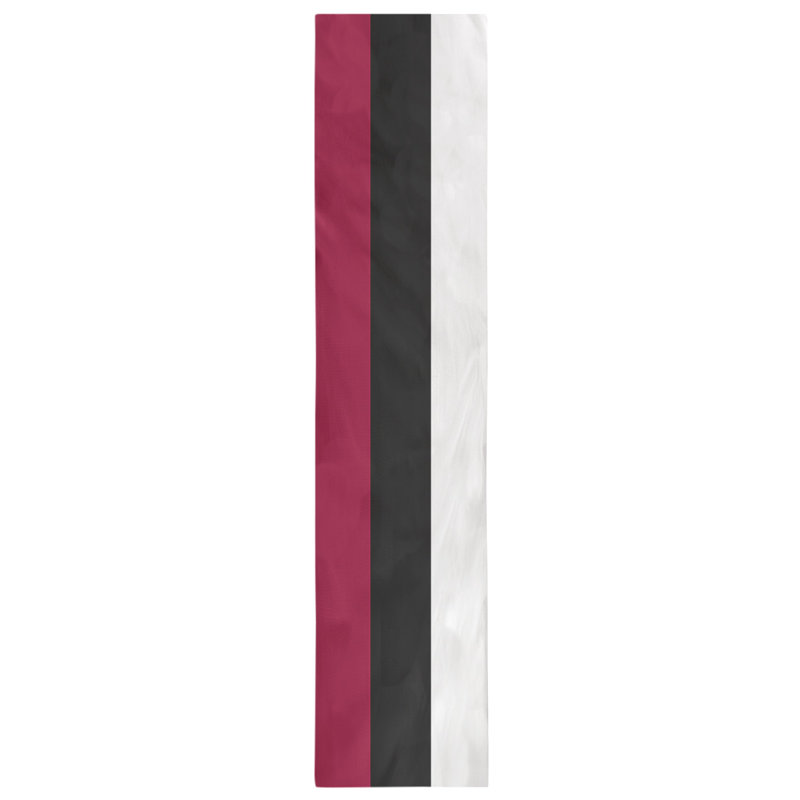 Miami Basketball Table Runner, 90" L x 16" W, Red/Black/White, Poly Twill