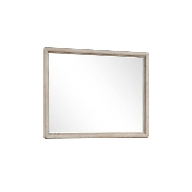45.4"W Transitional Mirror, Oak