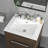 24"L x 20" W White Rectangular Single Vanity Top with Three Faucet Holes and Overflow(Top Only)-125359992