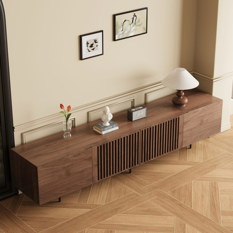Space-Saving TV Stand with 3 Drawers - Stretches from 200cm to 350cm for Large Living Rooms