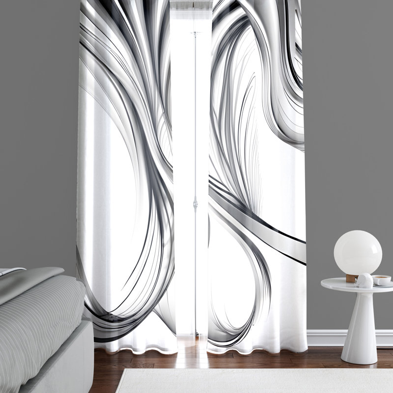 Bardh Semi Sheer Curtain Pair, 56" W x 78" L