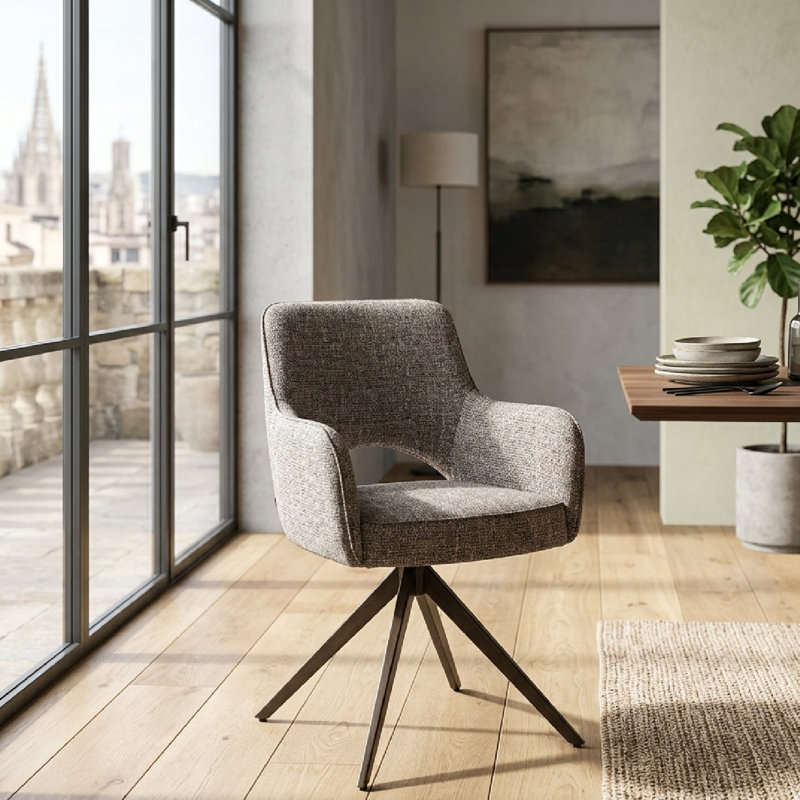 Chaise de salle à manger Ginerva, Gris
