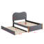 Lit plateforme tapissier avec pieds de soutien en bois et lit gigogne-1157830847