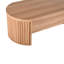 Table basse à plateau relevable avec compartiment caché, table centrale en bois partiellement assemblée, plateau de table ovale moderne pour le salon-933248538