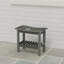 Banc de rangement - Banc intérieur / extérieur imperméable avec coussinets antidérapants, poignée et tablettes doubles, capacité de 265 lb (facile à assembler)-966626093