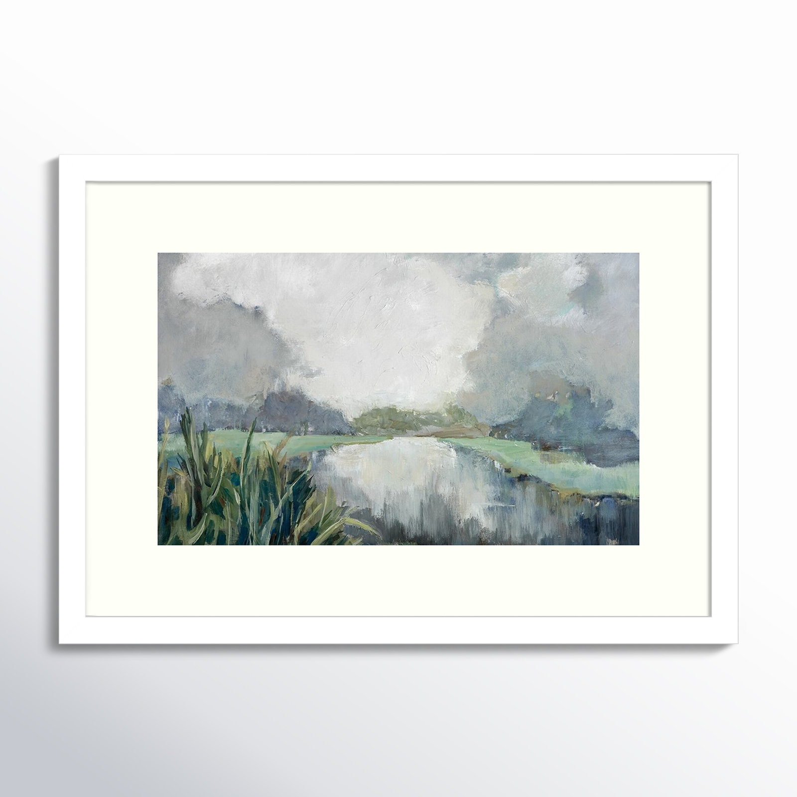 Passage by Mary Parker Buckley, Framed Print, 13" H x 18" W, White