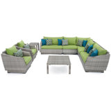 Cannes 9 Piece Seating Group with Cushions