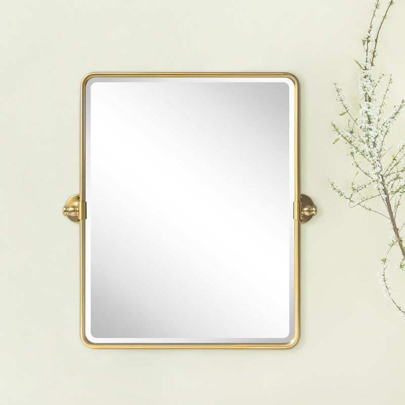 Miroir mural de salle de bain Woodvale, Noir mat, 30 po x 40 po