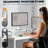 Computer Desk, L Shaped Gaming Desk With Power Outlets And LED Lights-886758782