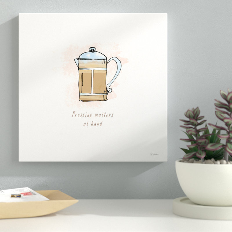 Good Brew IV, impression sur toile tendue, H 26 po x l 26 po x P 1,5 po, Toile avec cadre noir, Pas de tapis