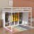 Full-Scale Raised Loft Bed Featuring Closet, Racks-2030843760