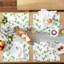 Ensemble de 4 napperons MARTHA STEWART Clover Meadow, Saint-Patrick, blanc / vert, 13 po x 17,5 po