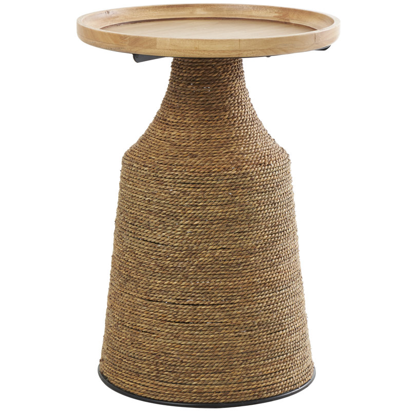 Table d'appoint avec plateau en bois brun