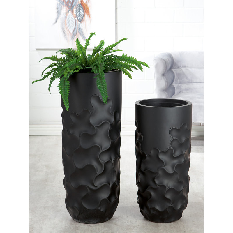 Scio Flower Pot, Black, 75cm H x 34cm W x 34cm D