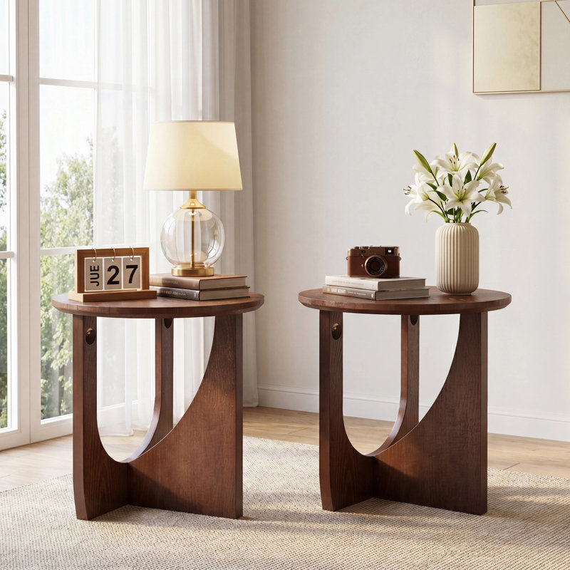 Table de bout en bois massif, table de bout en bois naturel, table de centre simple, table de décor minimaliste de salon