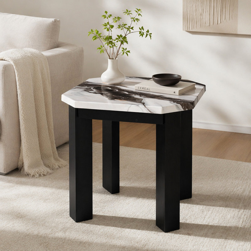 Table de bout Jasper Panda, H 24,03 po x l 24,03 po x P 24,03 po