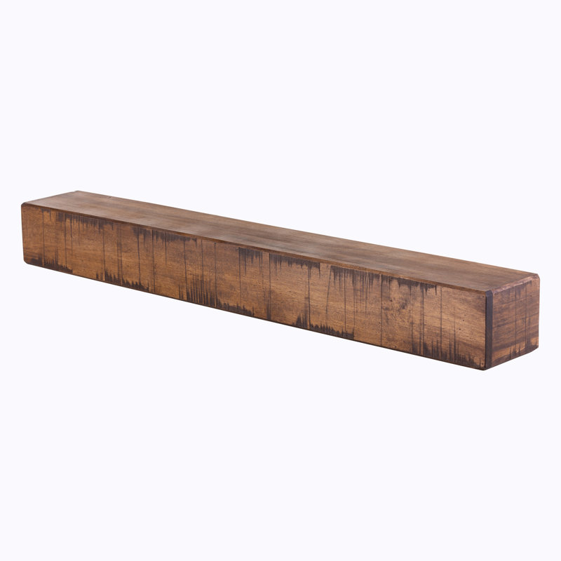 Tablette de manteau de foyer rustique, 60", Chêne vieilli, 6.25"